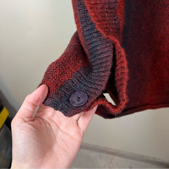 ✨ La Fee Maraboutee Paris Red Black Sweater Poncho 4 - Picture 6 of 11